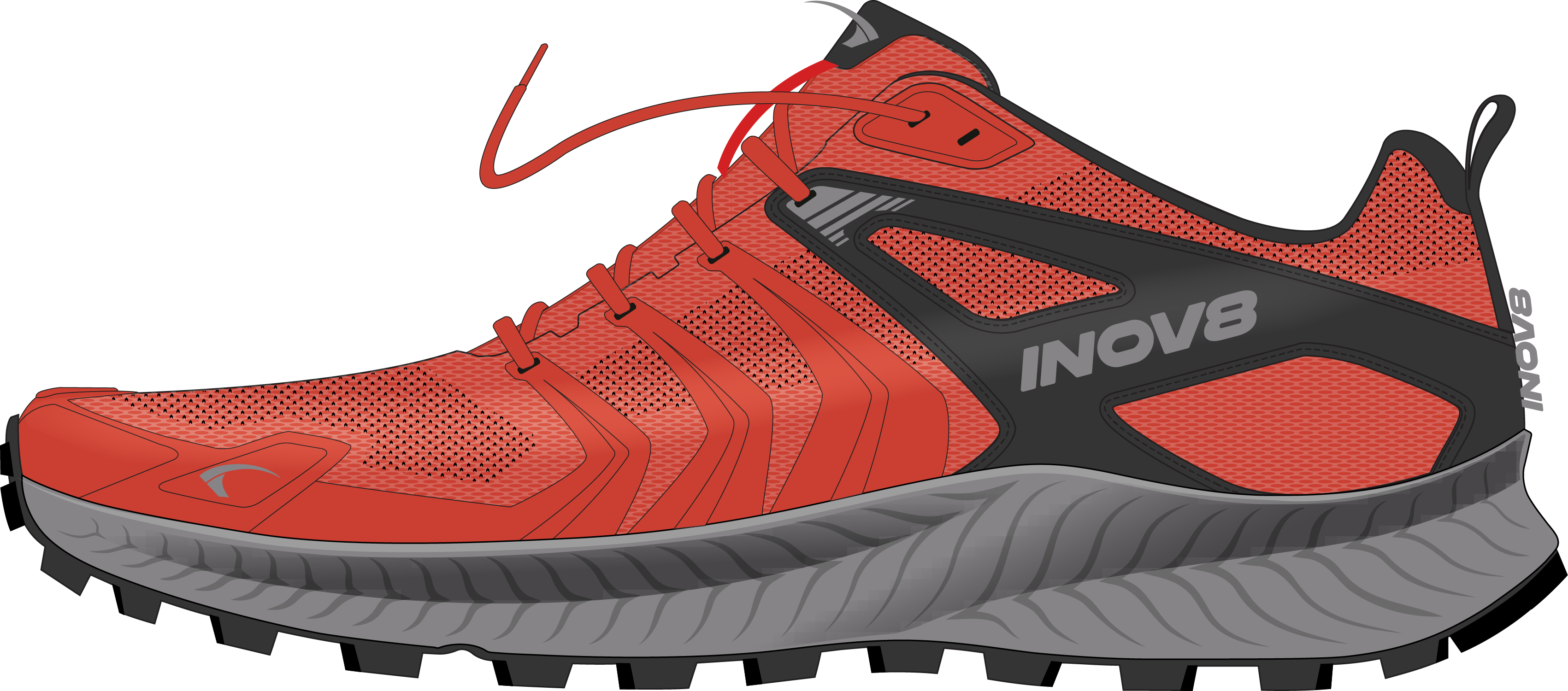 Image Inov8  Trailtalon  Homme ROUGE/NOIR M7